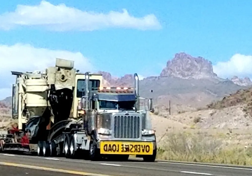 A bulk cars on a open truck