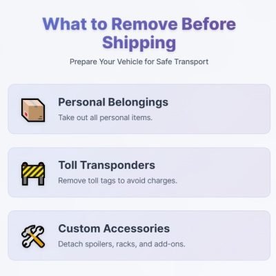 what to remove before car transport